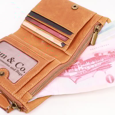 City Writer植鞣革短夾-恢宏2