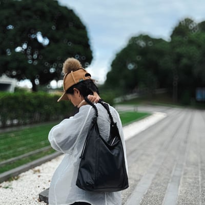 TRueSo 觸柔牛皮結理托特兩用包-黑色8