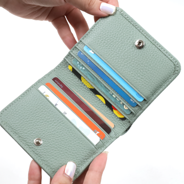 日常小摺上掀真皮短夾5