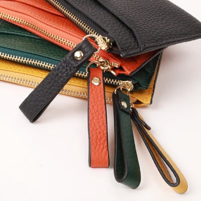 口袋拉鍊真皮小卡夾（多色）7