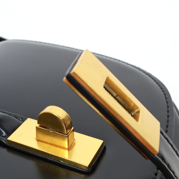 馬蹄真皮金鎖肩包5