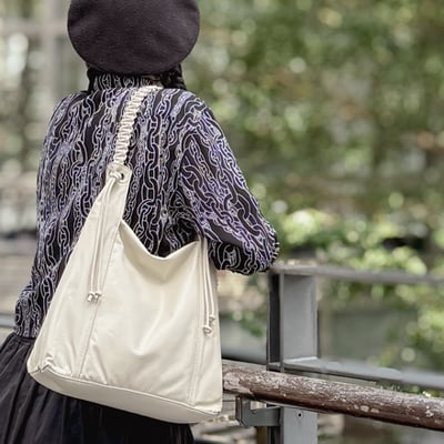 TRueSo 觸柔牛皮結理托特兩用包-白色5