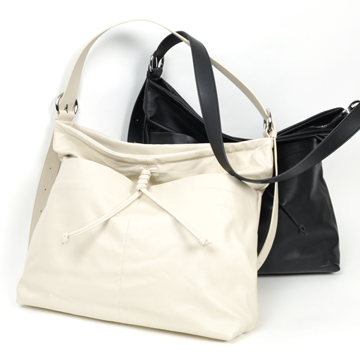 TRueSo 觸柔牛皮綁結肩包-白色4