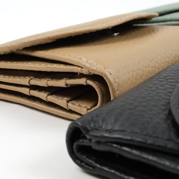 日常小摺上掀真皮短夾9