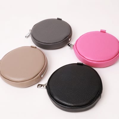 真皮多功圓餅收納包（多色）2