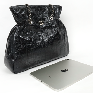 夜漫真皮抓皺收腰鍊包8