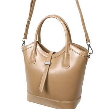 Crème光澤真皮提/肩包-雙色8