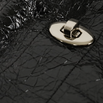 夜漫真皮抓皺收腰鍊包4