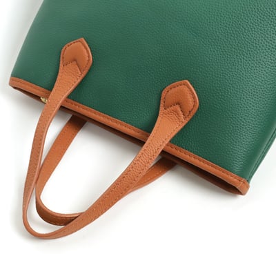 Verdant 真皮撞色托特提/肩包1