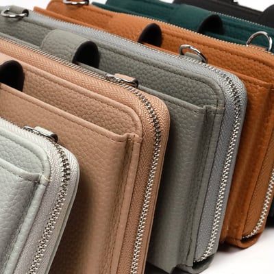 質感頭層牛皮拉鍊長夾(多色)8