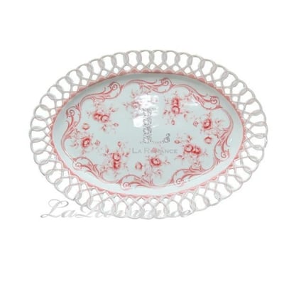 ★寶藏清倉★【帝凡內系列】夏日迷夢14吋鏤空橢圓餐盤1