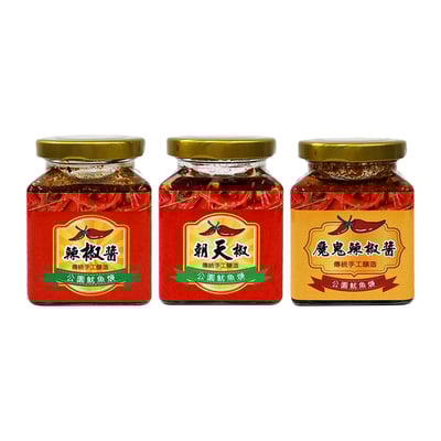 【龍城市場】公園魷魚羹辣椒醬 180g/瓶 ♡三種口味任選3瓶特惠組♡1