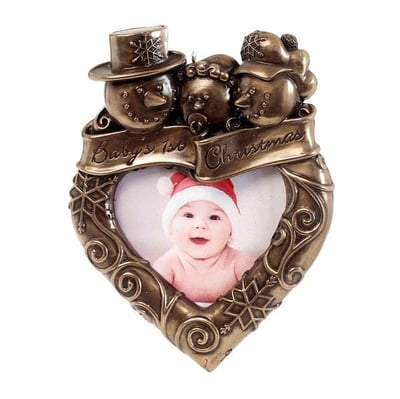 ★寶藏清倉★【Genesis冷鑄銅】Baby's 1st Christmas 相框1