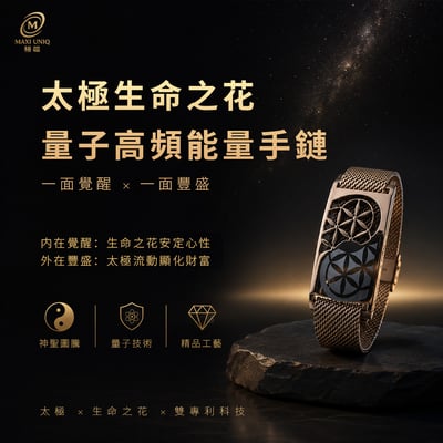 太極生命之花量子高頻能量手鍊1
