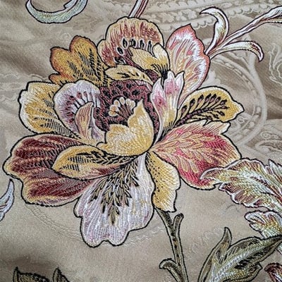 ★寶藏清倉★香檳刺繡花朵圖騰桌旗2