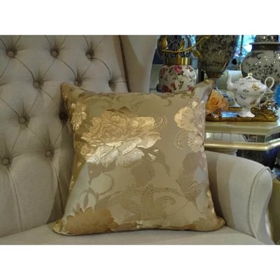 ★寶藏清倉★【古典風情系列】金色純棉高織密抱枕套3