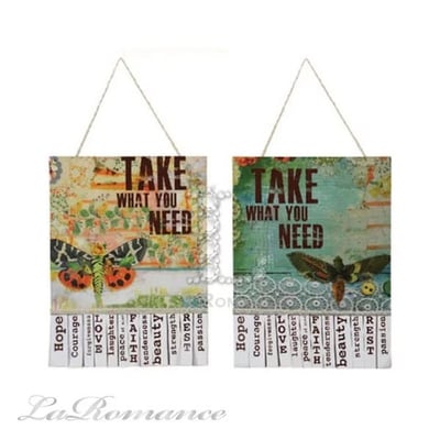 ★寶藏清倉★【Creative Home】Heart & Home 心戀家居系列木製蝴蝶壁飾 ♡黃綠色款♡1