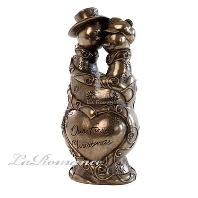 ★寶藏清倉★【Genesis 冷鑄銅雕塑】Our First Christmas1