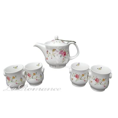 ★寶藏清倉★【帝凡內系列】蝶戀花五件茶具組3