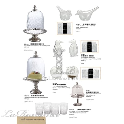 【Creative Home】 Casual Country 美式鄉村系列玻璃含蓋迷你蛋糕盤 / 布丁盤 / 點心盤2