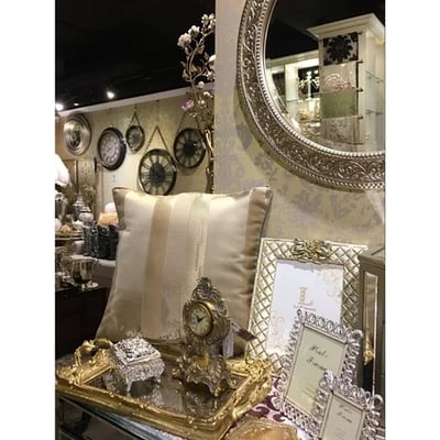 ★寶藏清倉★【古典風情系列】金色條抱枕套2