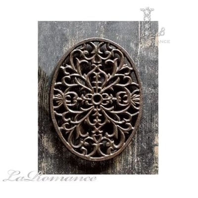 ★寶藏清倉★【Creative Home】Natural Elements 自然風情系列鑄鐵橢圓鏤空鐵架1