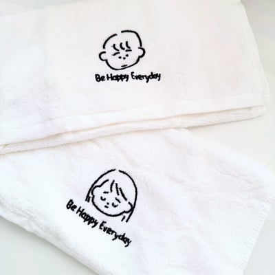 簡約刺繡毛巾4
