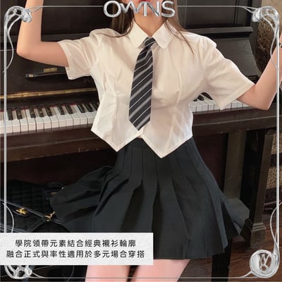 燕尾雙摺短袖襯衫3