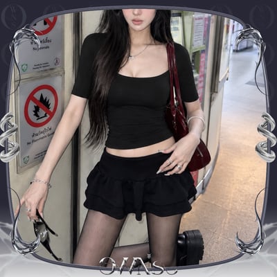 辣妹中袖U領上衣4
