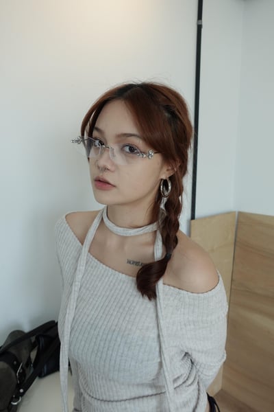 B20 六邊形三鑽平光眼鏡5