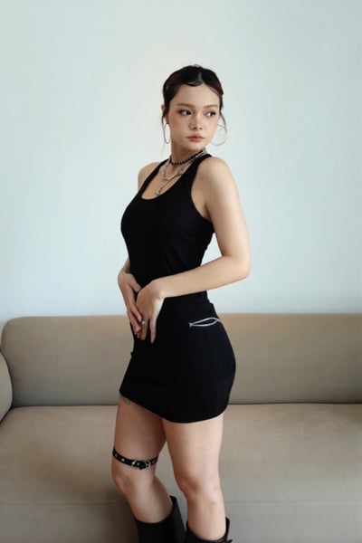 C01暗黑禁慾系包臀連衣裙3