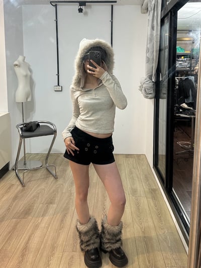 B21 連帽毛毛合身上衣5