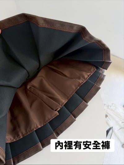 腰封刺繡紋低腰百褶裙5