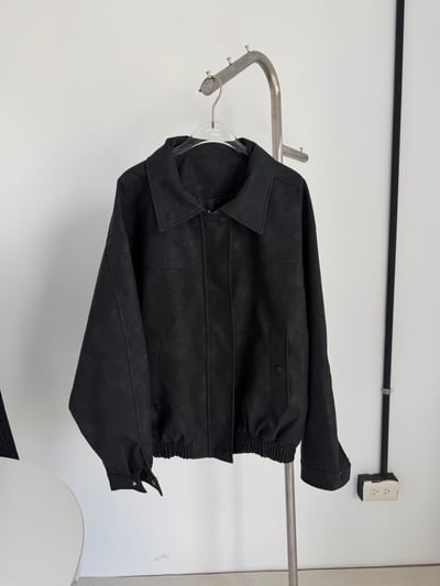 霧面質感皮革外套9