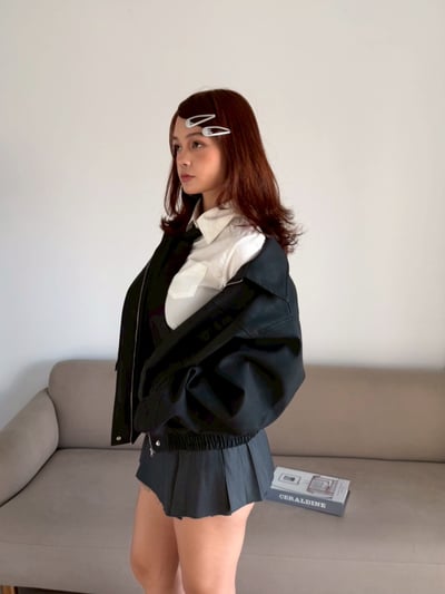 霧面質感皮革外套6