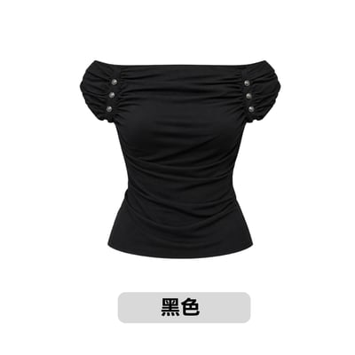雙釦一字領上衣10