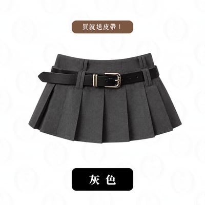 低腰寬摺百褶裙11