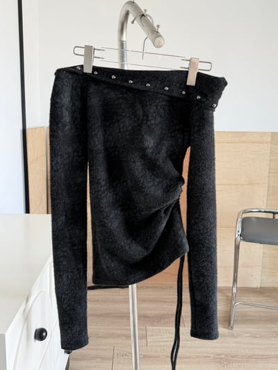 B03 豹紋斜肩上衣6