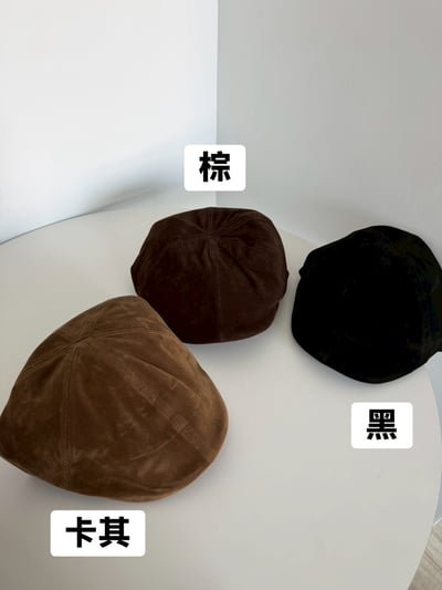 麂皮絨畫家帽6