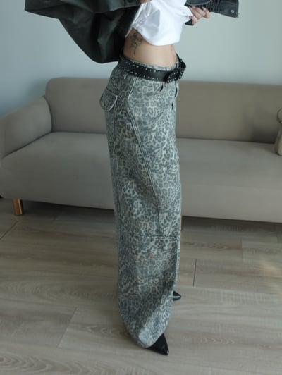 豹紋牛仔褲7