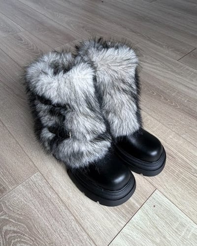 B16 冬季釦帶毛毛靴2