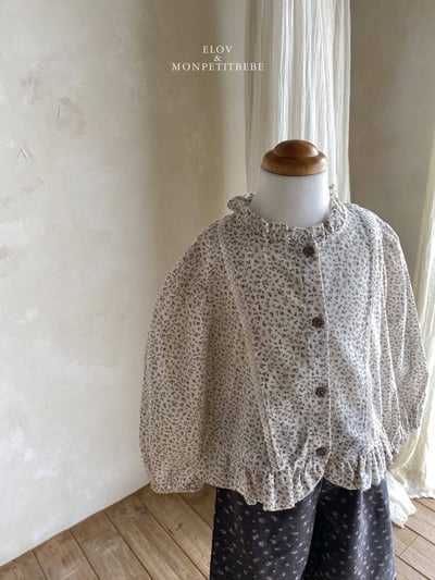 荷葉邊碎花襯衫 (2色)14