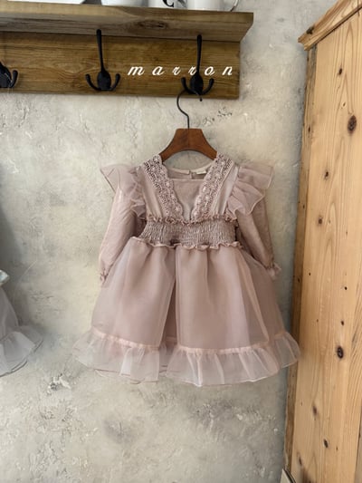 雪紗蕾絲洋裝 (2色)8