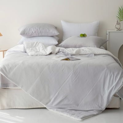 冰冰涼感被｜純色滾邊 (天絲)3