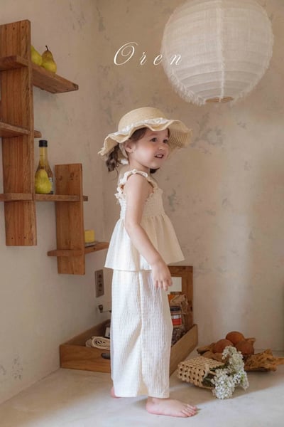 親子｜奶油白三件式套裝9