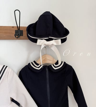 (現貨) 法式水手風男寶連身防曬泳衣2