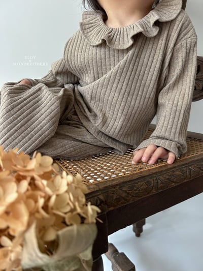 坑條寬鬆休閒褲 (2色)10