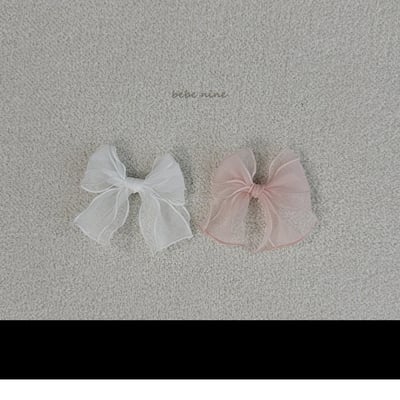 雪紗蝴蝶結髮夾組 (2入)10