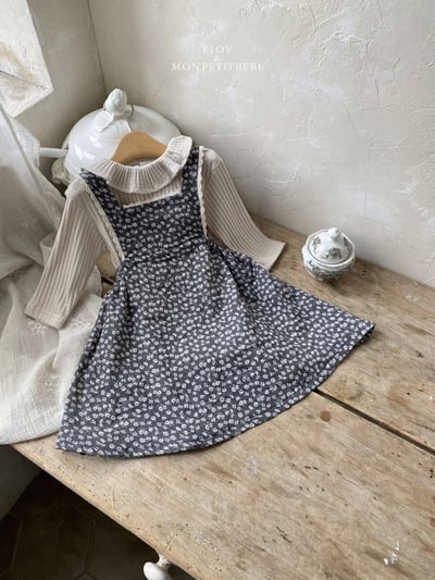 田園碎花吊帶洋裝 (2色)5