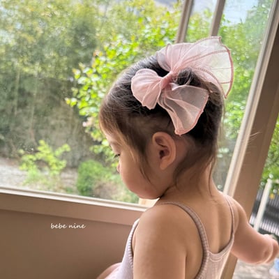 雪紗蝴蝶結髮夾組 (2入)2